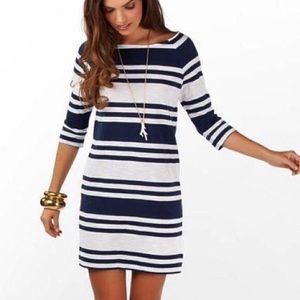 Navy and white striped Lilly Pulitzer Cassie dress